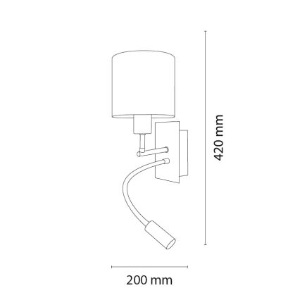 Brilagi - Lampe murale LED flexible pour enfants BOBO 1xE27/25W/230V + LED/3W chrome mat/blanc/rose/fées