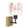 Brilagi - Lampe murale enfant BOBO WOOD 1xE27/25W/230V chêne/noir/blanc/rose/motif ballerines