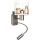 Brilagi - Lampe murale enfant LED flexible BOBO 1xE27/25W/230V + LED/3W intégrée, chrome mat/blanc/motifs d'animaux