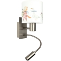 Brilagi - Lampe murale flexible à LED pour enfants BOBO 1xE27/25W/230V + LED/3W chrome mat/blanc/motifs d'animaux