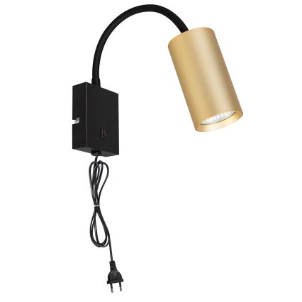 Brilagi - Applique murale flexible avec interrupteur SELE 1xGU10/30W/230V noir/doré