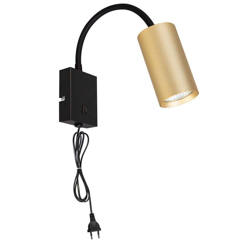 Brilagi - Applique murale flexible avec interrupteur SELE 1xGU10/30W/230V noir/doré