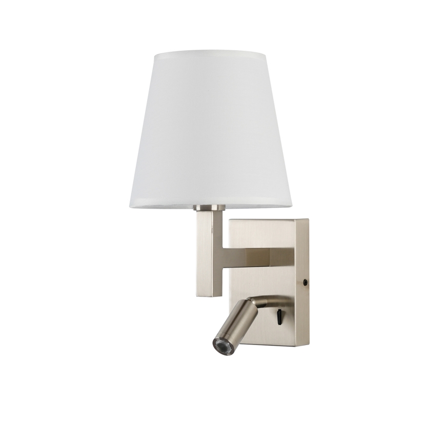 Brilagi - Lampe murale LED DEYA 1xE14/40W/230V + LED/3W blanc/chrome mat