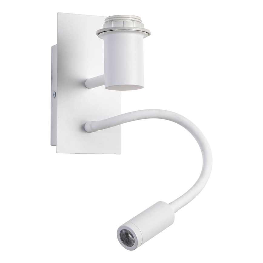 Brilagi - Applique murale LED flexible NUBILA 1xE27/25W/230V + LED/3W blanc/gris clair