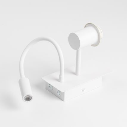 Brilagi - Applique murale LED flexible NUBILA 1xE27/25W/230V + LED/3W blanc/gris clair