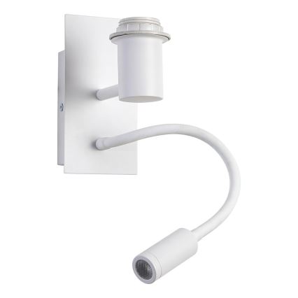 Brilagi - Applique murale LED flexible NUBILA 1xE27/25W/230V + LED/3W blanc/jaune