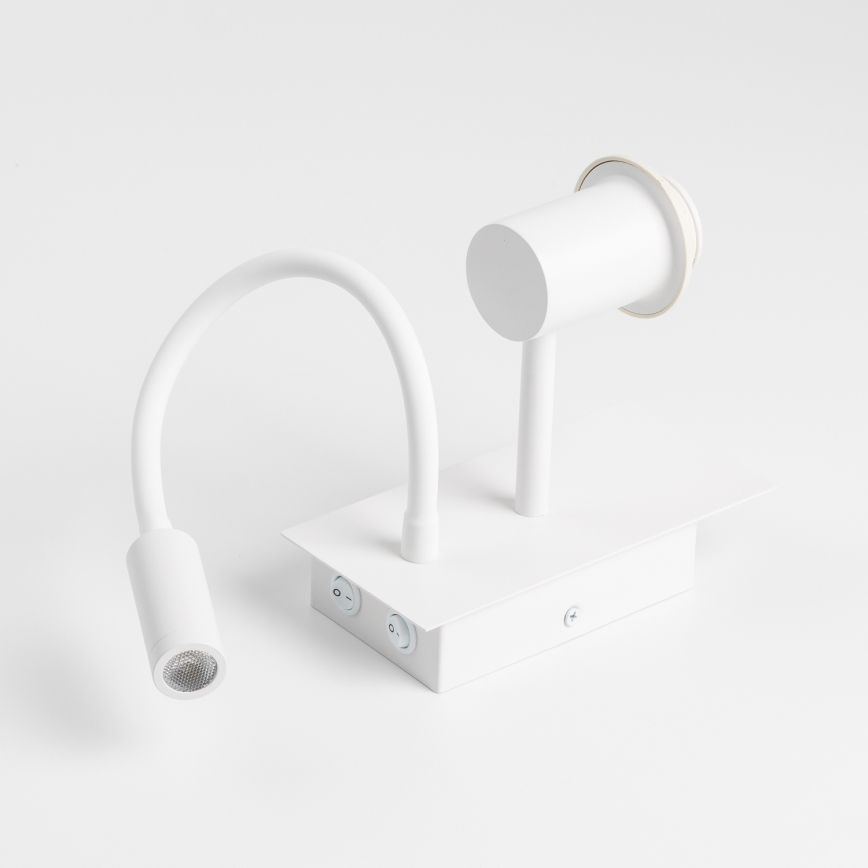 Brilagi - Applique murale LED flexible NUBILA 1xE27/25W/230V + LED/3W blanc/jaune