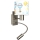 Brilagi - Lampe murale LED flexible pour enfants BOBO 1xE27/25W/230V + LED/3W chrome mat/blanc/à motifs d'animaux