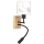 Brilagi - Lampe murale LED flexible pour enfants BOBO WOOD 1xE27/25W/230V + LED/3W chêne/noir/crème/lapins