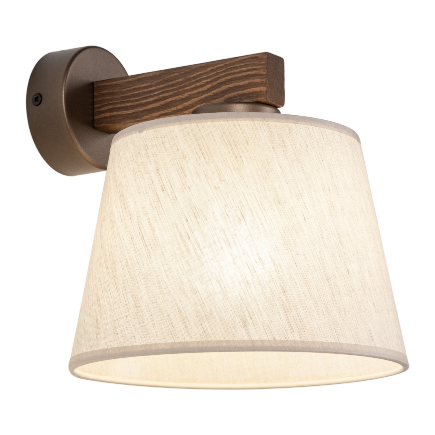 BRILAGI - Lampe murale LED LATTE 1xE27/15W/230V pin/beige