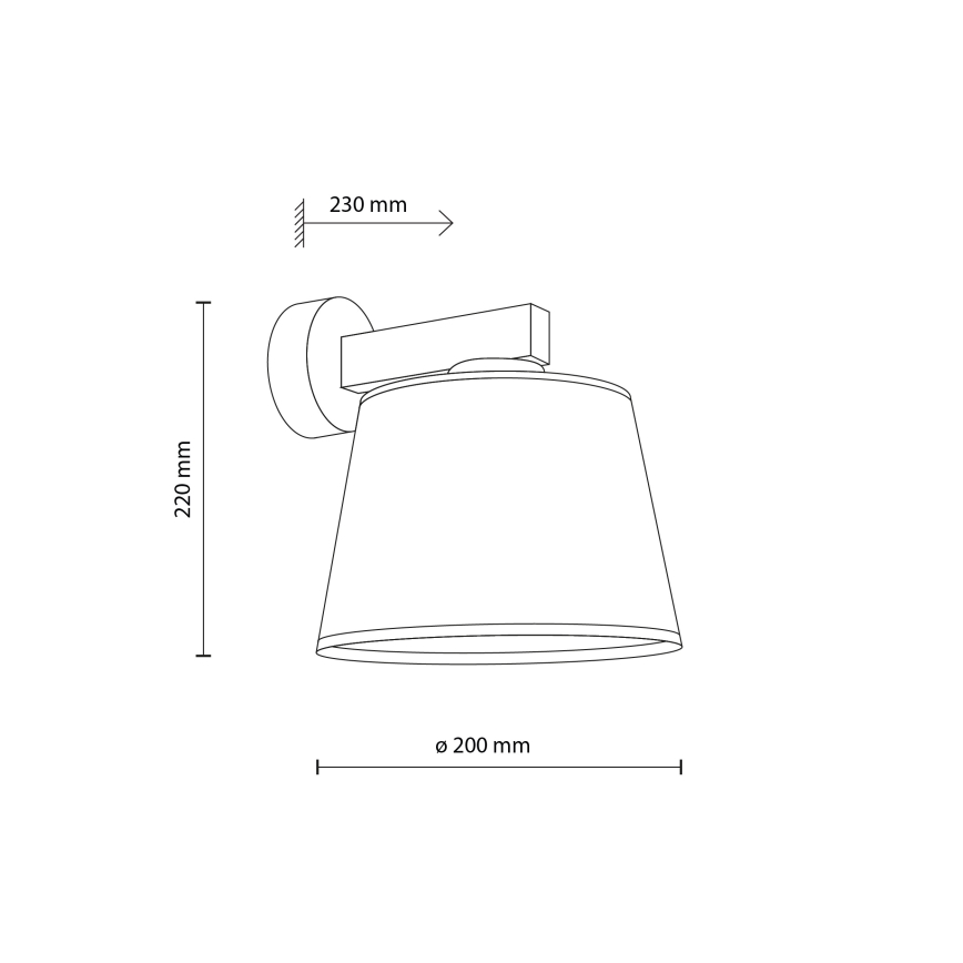 BRILAGI - Lampe murale LED LATTE 1xE27/15W/230V pin/blanc