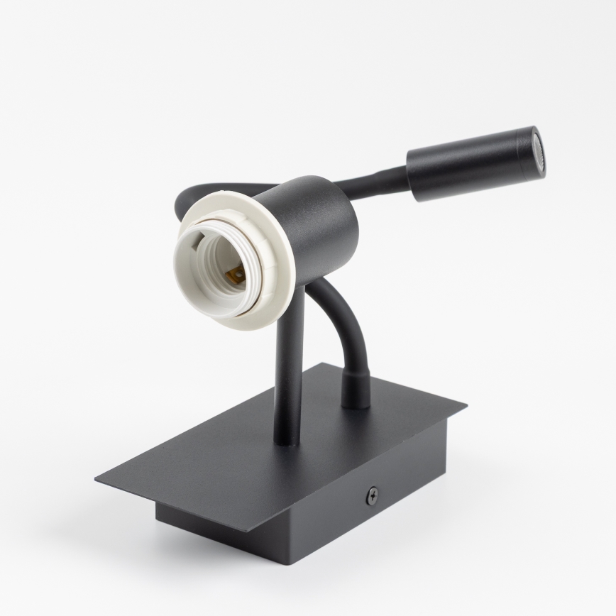 Brilagi - Applique murale LED flexible NUBILA 1xE27/25W/230V + LED/3W noir/blanc