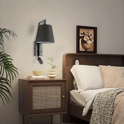 Brilagi - Lampe murale LED RAYA 1xE14/40W/230V + LED/3W noir