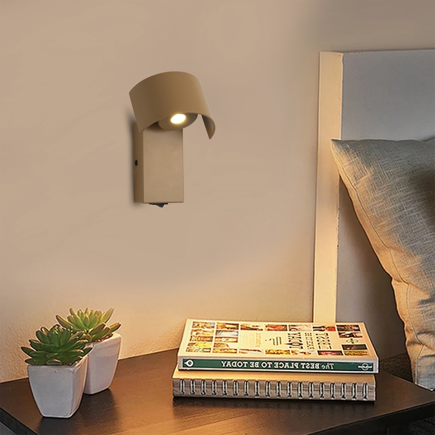 Brilagi - Lampe murale LED VASTO LED/3W/230V beige