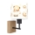 Brilagi - Lampe murale pour enfant BOBO WOOD 1xE27/25W/230V chêne/noir/blanc/oursons