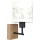 Brilagi - Lampe murale pour enfants BOBO WOOD 1xE27/25W/230V chêne/noir/blanc/motif licornes