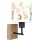 Brilagi - Lampe murale pour enfants BOBO WOOD 1xE27/25W/230V chêne/noir/blanc/motifs animaux