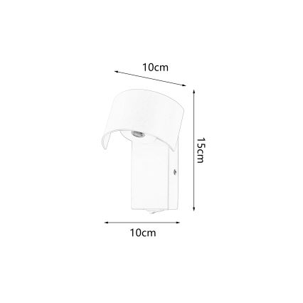 Brilagi - Lampe murale VASTO LED/3W/230V bordeaux