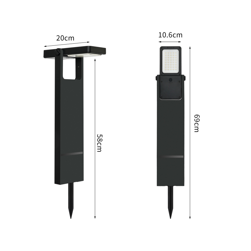 Brilagi - Lampe solaire SOLEIL SPIKE LED/4W/3,7V 2200 mAh IP44