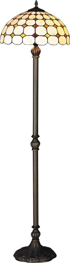 Brilagi - Lampe sur pied Tiffany en vitrail DORAN 2xE27/60W/230V