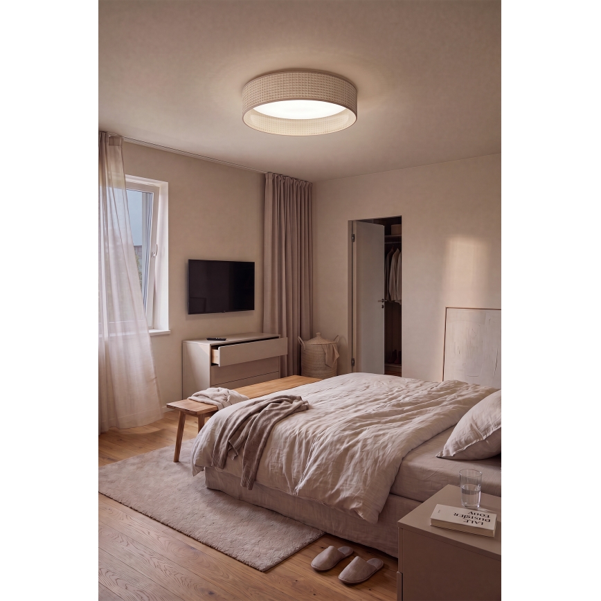 Brilagi - Plafonnier LED dimmable VELVET SMART VARI 36 W / 230 V 3000–6500 K Ø 55 cm beige + télécommande