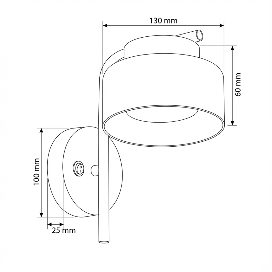 Brilagi - LED Applique murale AURA LUX 1xGX53/30W/230V noir/fumé