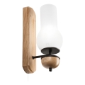 Brilagi - LED Applique murale COTTAGE 1xE14/40W/230V chêne/blanc