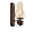 Brilagi - LED Applique murale COTTAGE 1xE14/40W/230V hêtre/marron