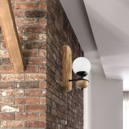 Brilagi - LED Applique murale COTTAGE 1xG9/40W/230V chêne/blanc