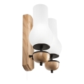 Brilagi - LED Applique murale COTTAGE 2xE14/40W/230V chêne/blanc