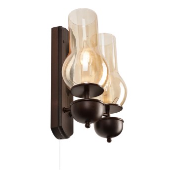 Brilagi - LED Applique murale COTTAGE 2xE14/40W/230V hêtre/marron