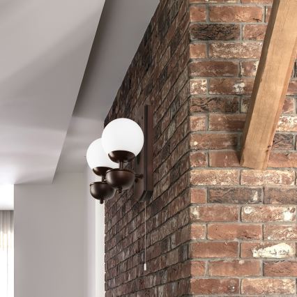 Brilagi - LED Applique murale COTTAGE 2xG9/40W/230V hêtre/blanc