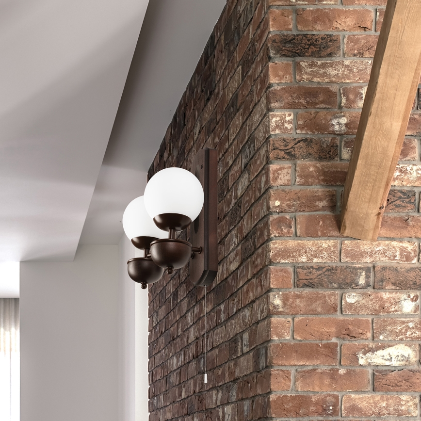 Brilagi - LED Applique murale COTTAGE 2xG9/40W/230V hêtre/blanc