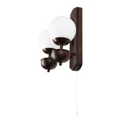 Brilagi - LED Applique murale COTTAGE 2xG9/40W/230V hêtre/blanc