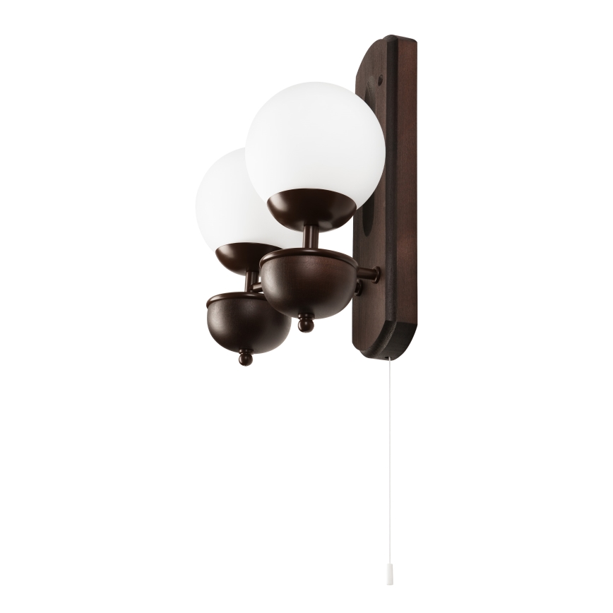 Brilagi - LED Applique murale COTTAGE 2xG9/40W/230V hêtre/blanc