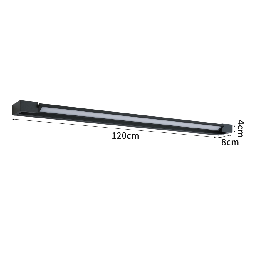 BRILAGI - LED Applique murale d'extérieur AQUA LINE LED/36W/230V 120 cm IP44 noir CRI 90