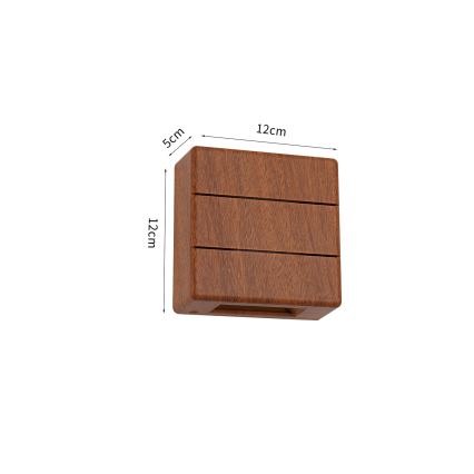 Brilagi -LED Applique murale d'extérieur DOUBLERAY LINE LED/6W/230V décor bois IP54