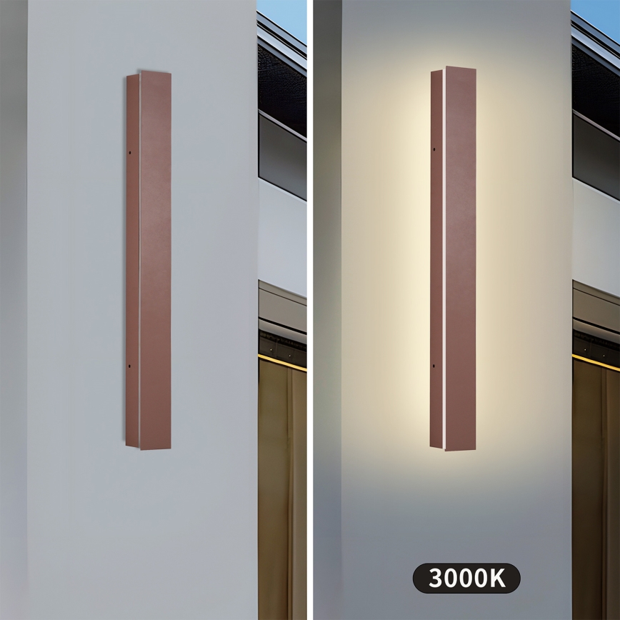 Brilagi - Applique murale extérieure LINEAR LED/12W/230V 3000K IP65 50 cm marron IRC 90