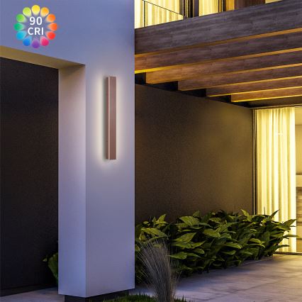 Brilagi - Applique murale extérieure LINEAR LED/12W/230V 3000K IP65 50 cm marron IRC 90