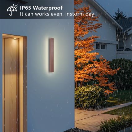 Brilagi - Applique murale extérieure LINEAR LED/12W/230V 3000K IP65 50 cm marron IRC 90