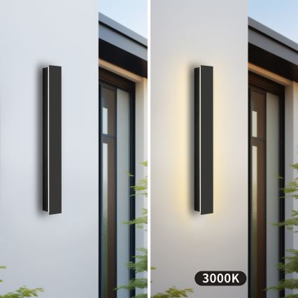 Brilagi - Applique murale extérieure LED LINEAR LED/12W/230V 3000K IP65 50 cm noire CRI 90