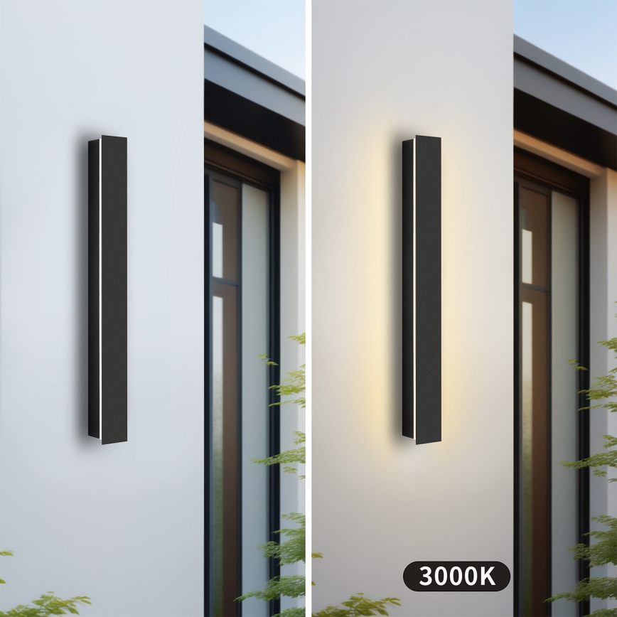 Brilagi - Applique murale extérieure LED LINEAR LED/12W/230V 3000K IP65 50 cm noire CRI 90