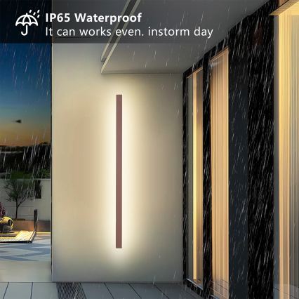 Brilagi - Applique murale d'extérieur LINEAR LED/32W/230V 3000K IP65 140 cm marron CRI 90
