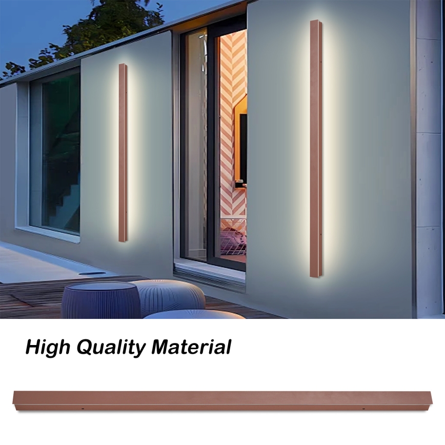 Brilagi - Applique murale d'extérieur LINEAR LED/32W/230V 3000K IP65 140 cm marron CRI 90