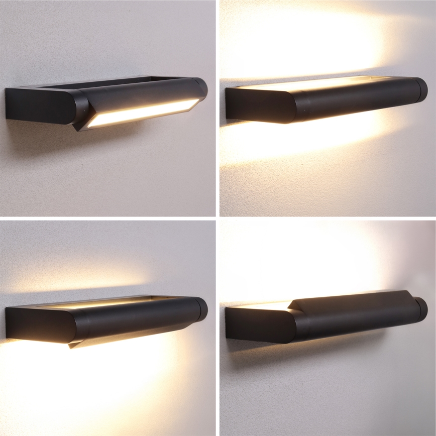 BRILAGI - Applique murale extérieure pour façade SALERNO LED/12W/230V 35,5 cm noire IP65