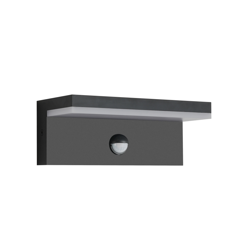 Brilagi - Applique murale d'extérieur LED avec détecteur TESSI LED/10W/230V noire IP54
