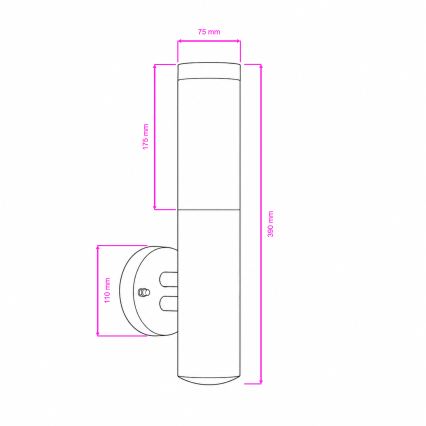 BRILAGI - Applique murale d'extérieur LED dimmable ELIA 1xE27/6W/230V 2700-6500K IP44 Wi-Fi chrome mat