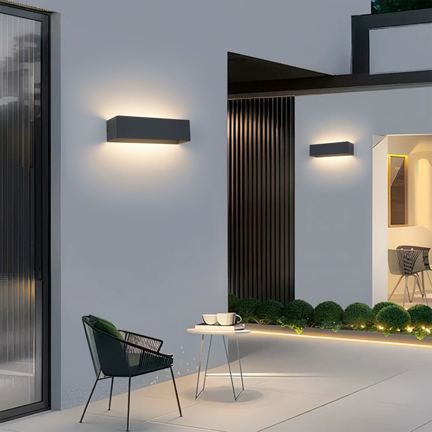 Brilagi - Applique murale extérieure DONNANI LED/12W/230V 30 cm anthracite IP44
