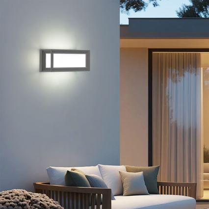 Brilagi - Applique murale extérieure PARKER LED/12W/230V 3000/4500/6000K grise IP44