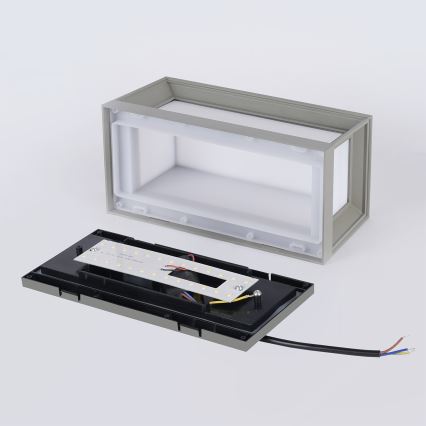 Brilagi - Applique murale extérieure PARKER LED/12W/230V 3000/4500/6000K grise IP44